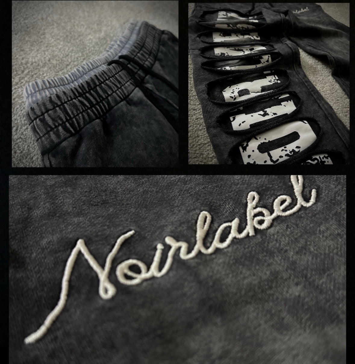 NoirLabel Washed Sweatpants